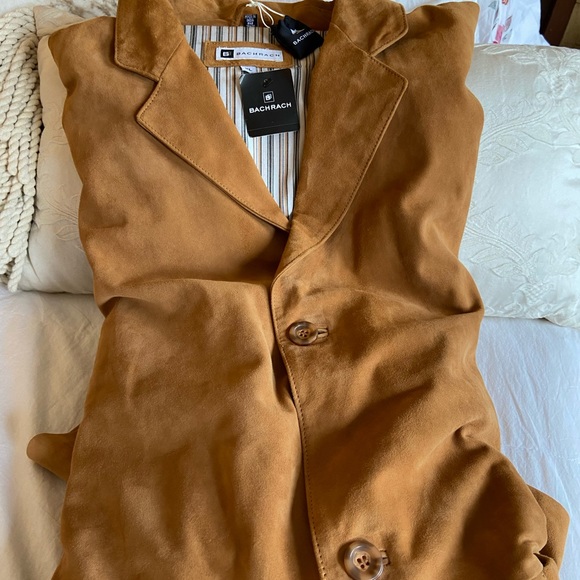 Bacharach Tan Suede Men’s Blazer - Sport Coat - Size XL NWT - Picture 11 of 15